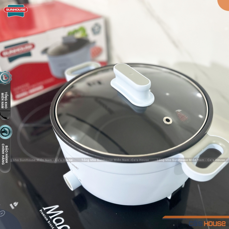 Nồi lẩu điện 3.5L lòng nồi INOX -  Sunhouse SHD4528 - 1200W